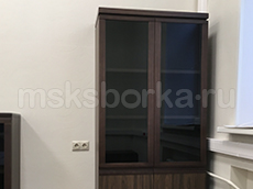 Шкаф для документов высокий со стеклянными дверями