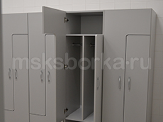 Шкаф двухсекционный для одежды с L-дверями